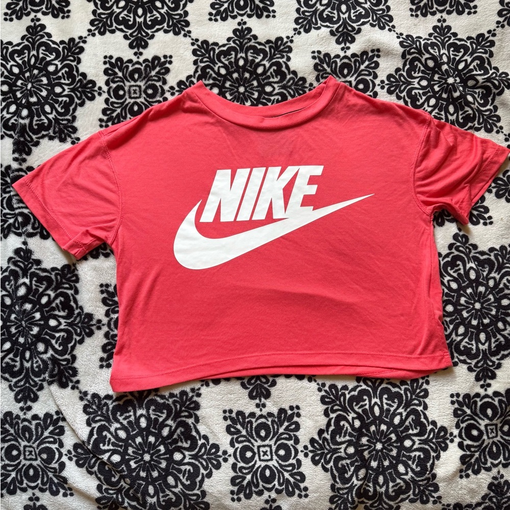 Nike Red and White Short Sleeve Tee